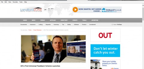 MEDIA COVERAGE | LandlordZone : UK’s First Universal Feedback Scheme Launches